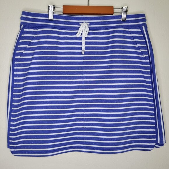 Talbots Preppy Metallic Stipes Mini Skirt, Size L - Picture 1 of 5